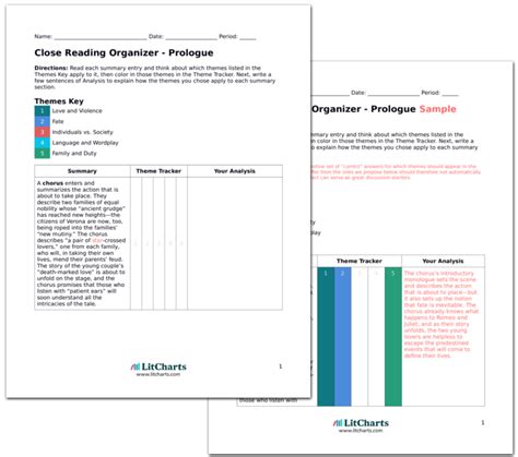 lit charts|Romeo and Juliet Study Guide .